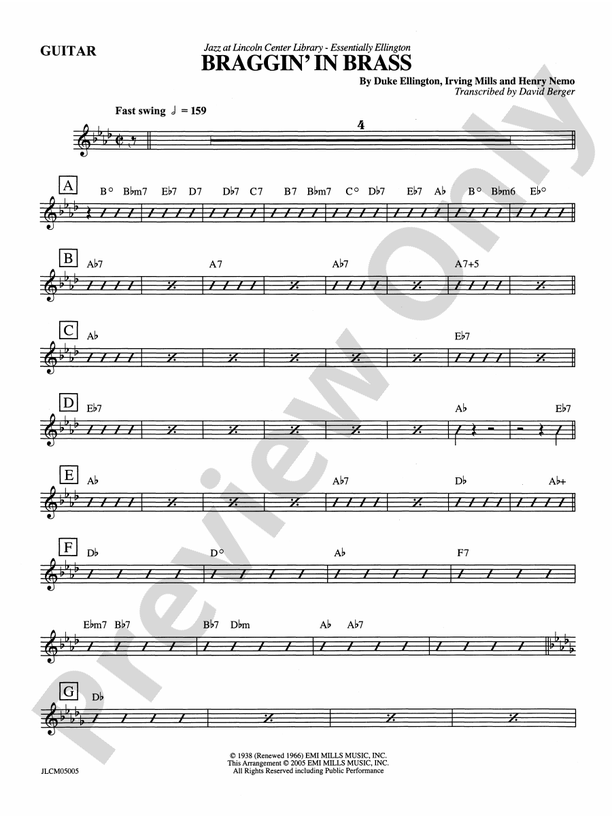 Braggin in Brass: Guitar: Guitar Part - Digital Sheet Music Download
