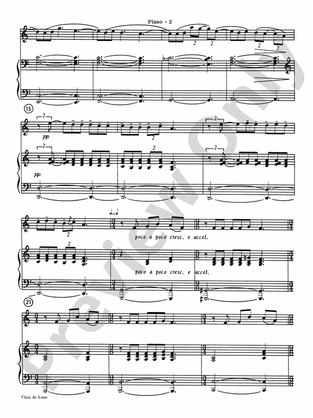 Clair de lune: Piano Accompaniment: Piano Accompaniment Part