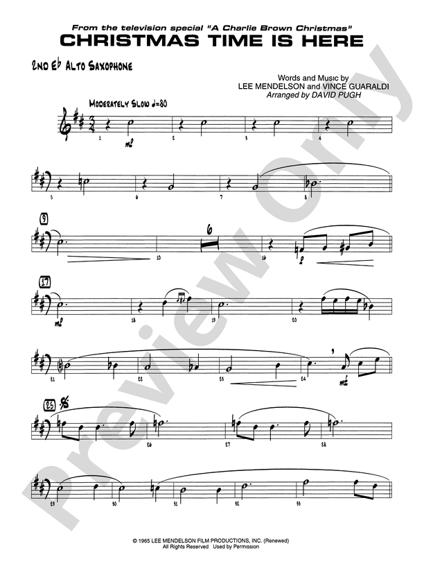 The Christmas Song - Sheet Music for Alto Saxophone