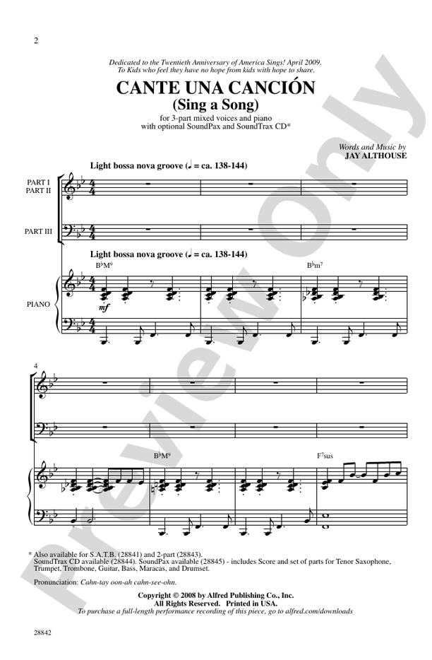 Cante una Cancion (Sing a Song)
