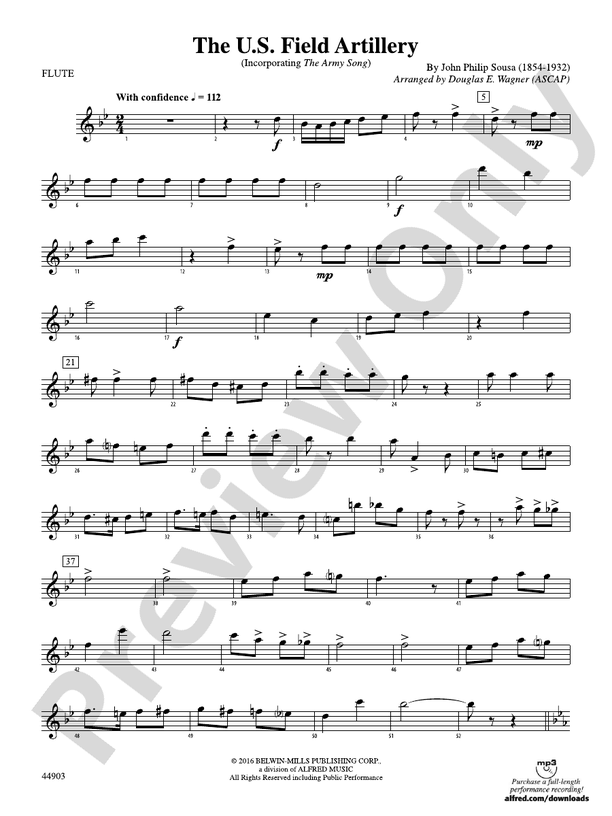 the-u-s-field-artillery-flute-flute-part-digital-sheet-music-download