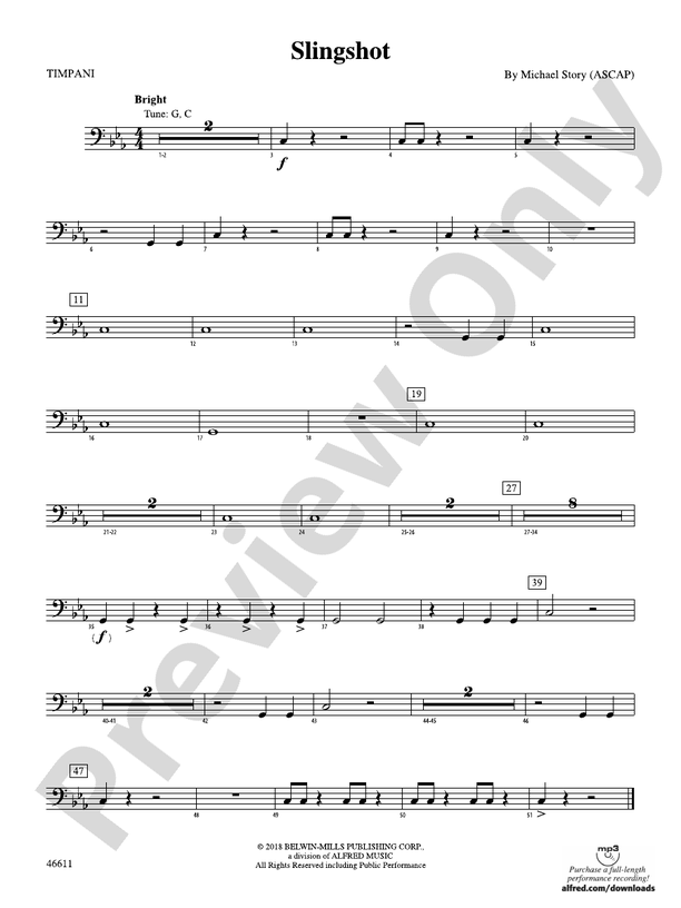 Slingshot Timpani Timpani Part Digital Sheet Music Download