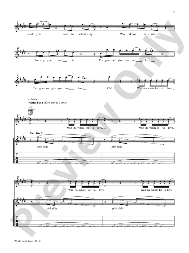 Whole Lotta Love Guitar Carlos Santana Digital Sheet Music Download