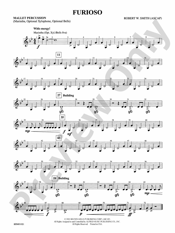 Furioso: Mallets: Mallets Part - Digital Sheet Music Download