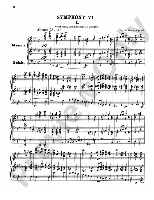 Widor: Symphony No. 6 in G Minor, Op. 42: I. Allegro Part