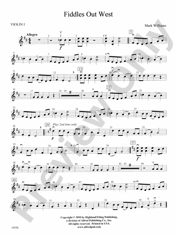 Fiddles Out West 1st Violin 1st Violin Part Digital Sheet Music Download 1841