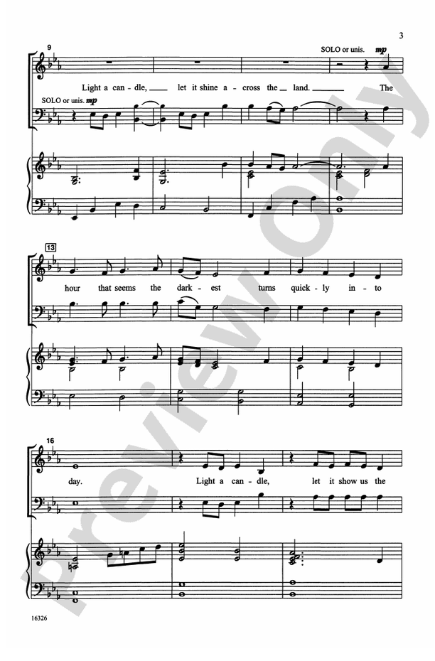 Light a Candle SAB Choral Octavo Jay Althouse Digital Sheet Music