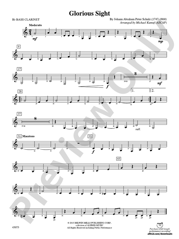 Glorious Sight Bflat Bass Bflat Bass Part