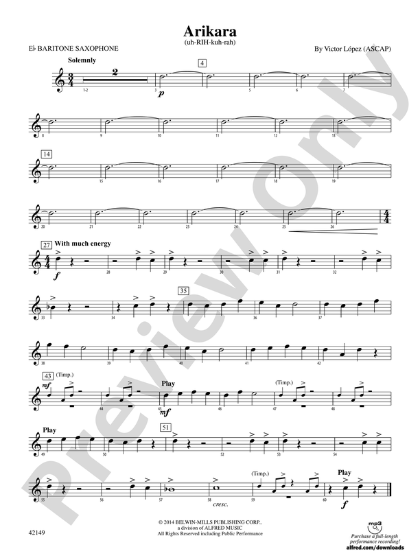 Arikara: E-flat Baritone Saxophone