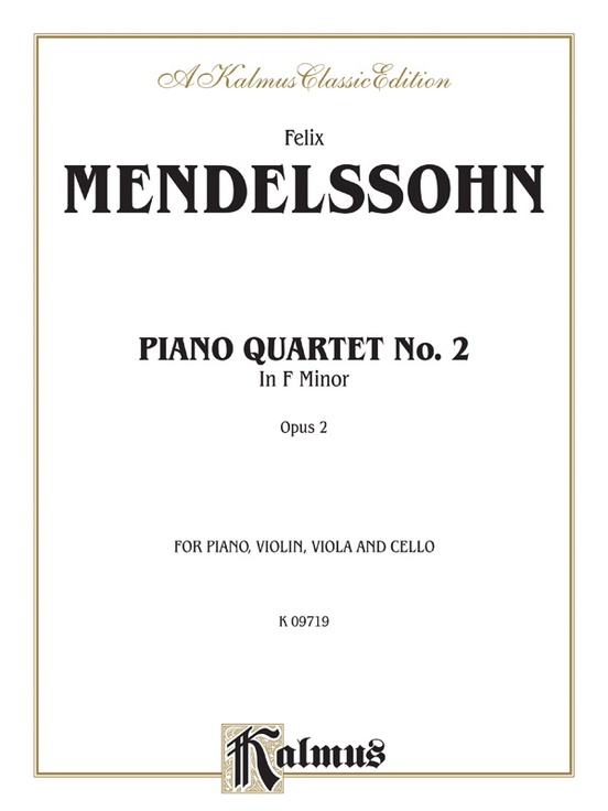 Piano Quartets No. 2 in F Minor, Opus 2