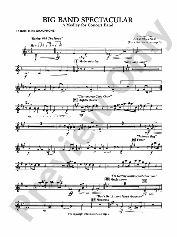 Big Band Spectacular Eflat Baritone Saxophone Eflat Baritone