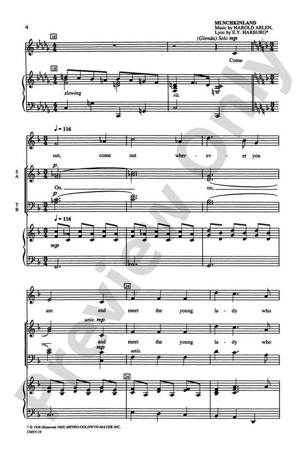 The Wizard of Oz -- Choral Revue
