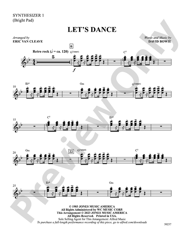 Let's Dance: 1st Synthesizer: 1st Synthesizer Part - Digital Sheet ...