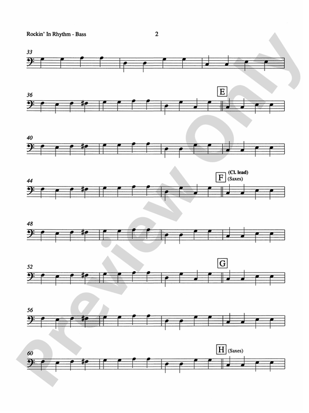 Rockin' in Rhythm: String Bass: String Bass Part - Digital Sheet Music ...