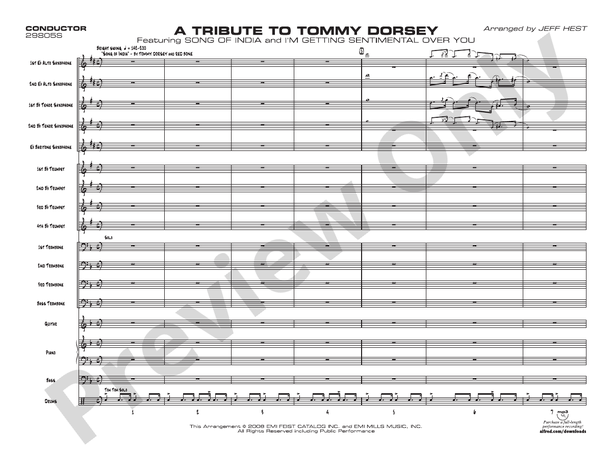 A Tribute to Tommy Dorsey: Score