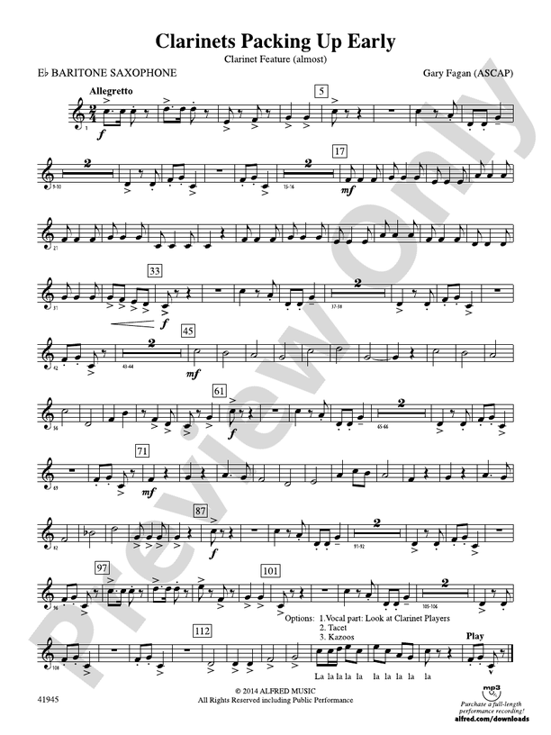 Packing Up Early Eflat Baritone Saxophone Eflat Baritone