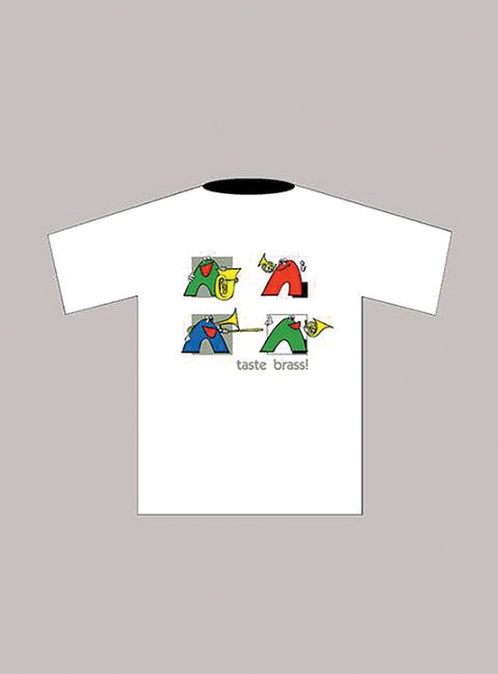 Taste Brass! T-Shirt: White (Large)