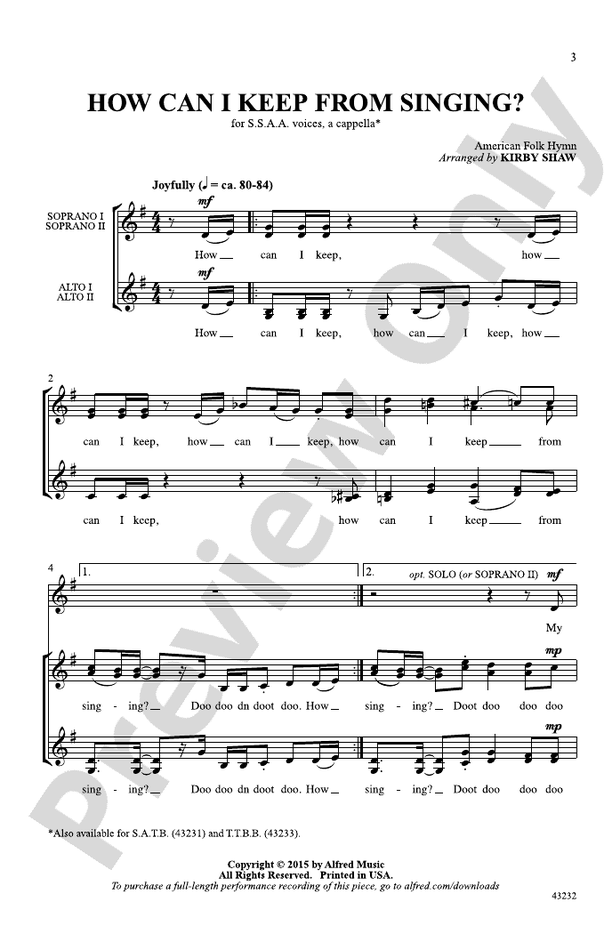 How Can I Keep from Singing?