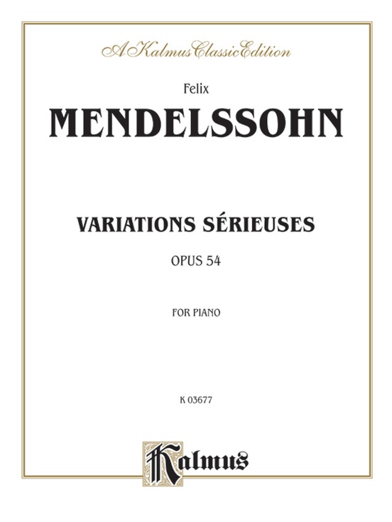 Variations sérieuses, Opus 54