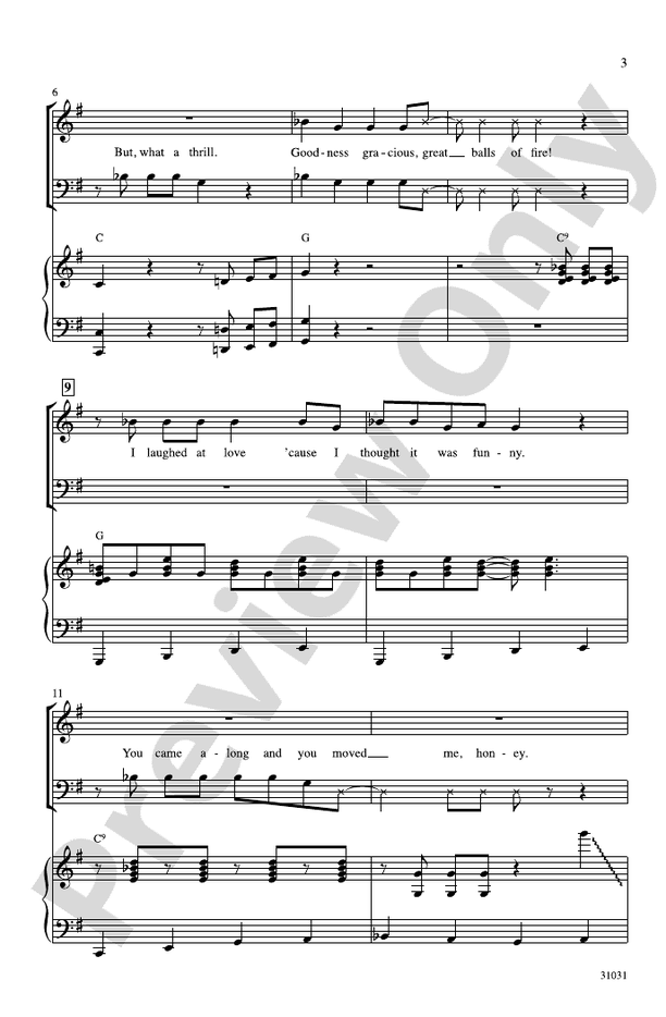 Great Balls of Fire SATB Choral Octavo Jack Hammer Digital Sheet