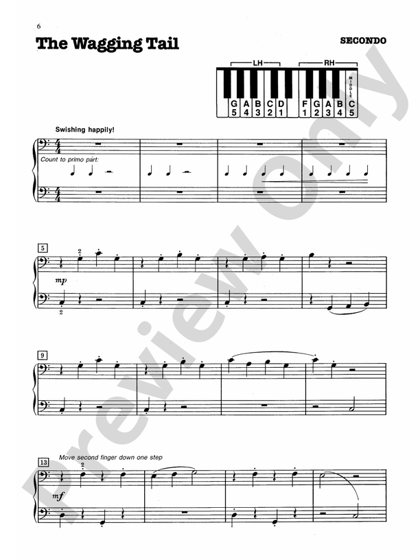 The Wagging Tail - Piano Duet (1 Piano, 4 Hands)