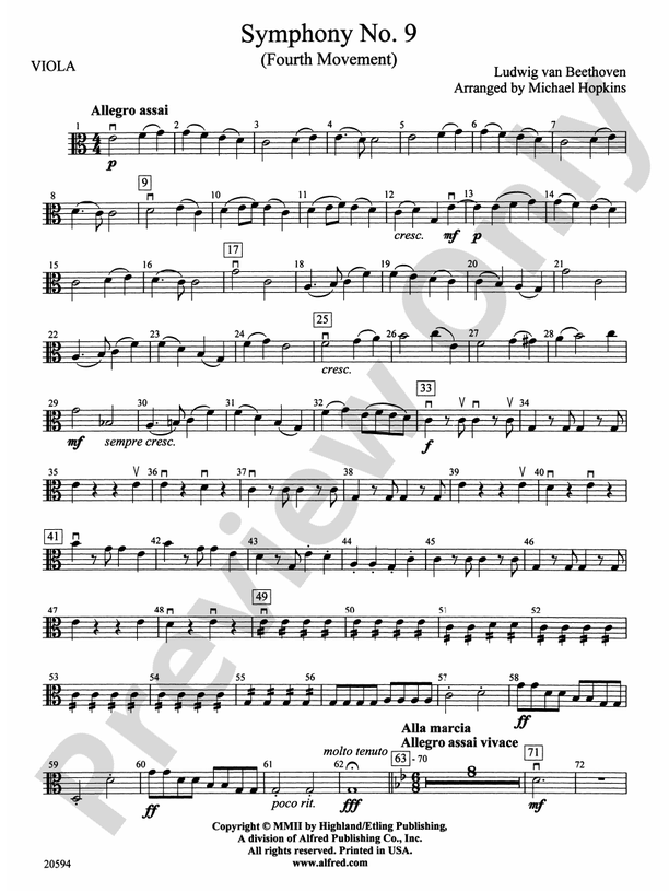 Sheet　Viola:　Movement):　(Fourth　Viola　Symphony　Download　Digital　No.　Part　Music