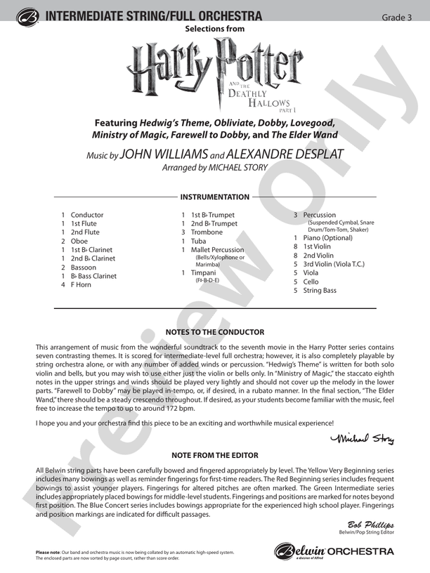 Harry Potter and the Deathly Hallows, Part 1, Selections from