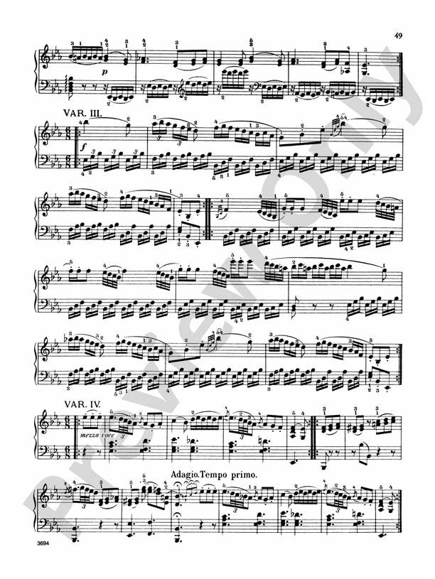 Mozart Variations, Complete 12 Variations on "La belle Francoise", K