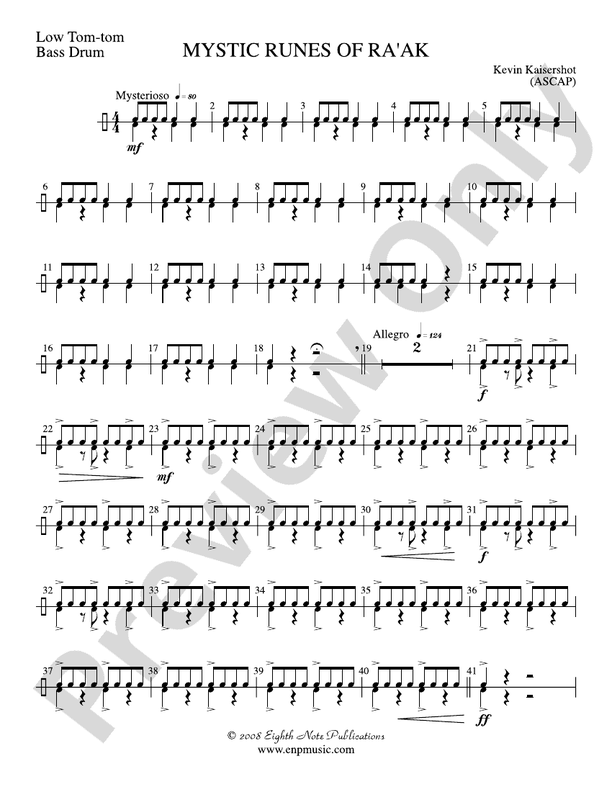 Mystic Runes of Ra’ak: 1st Percussion: 1st Percussion Part - Digital ...