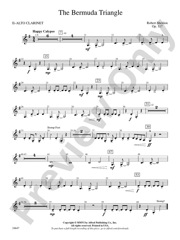 The Bermuda Triangle Eflat Alto Eflat Alto Part