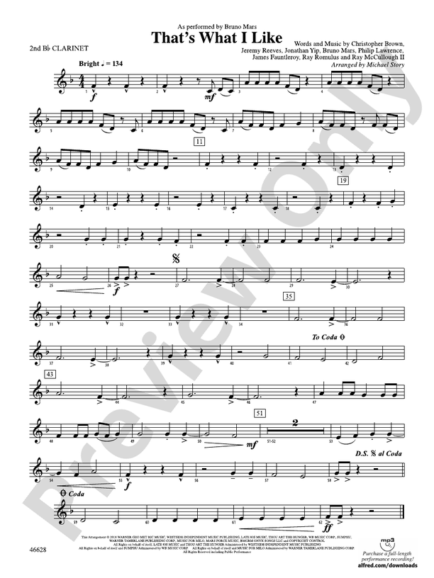 That's What I Like 2nd Bflat 2nd Bflat Part