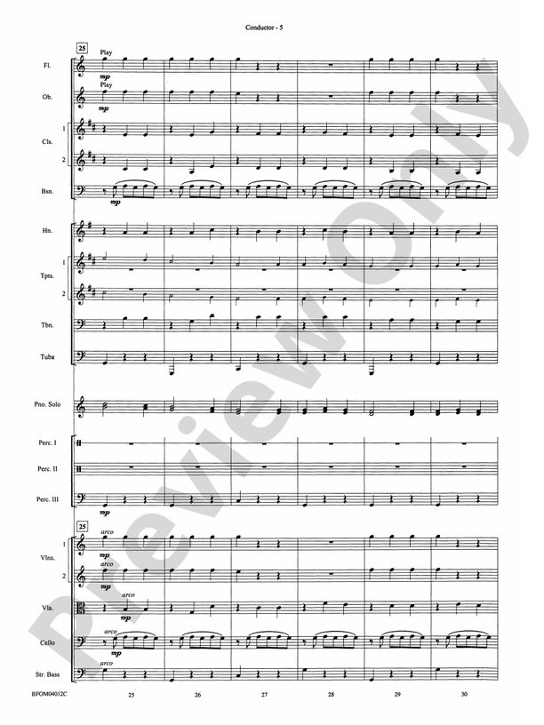 Chopstix Variations (with Opt. Piano Solo) Full Orchestra Conductor Score & Parts Digital