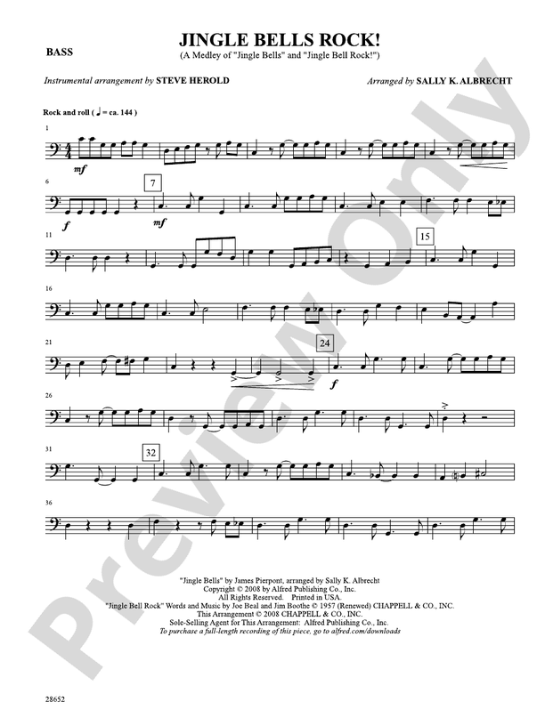 Jingle Bells Rock! (A Medley): String Bass