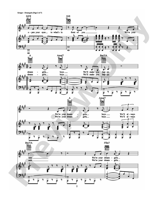 Dreamgirls: Piano/Vocal/Chords: Henry Krieger - Digital
