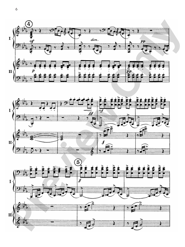 Symphonic Dances, Opus 45 - I. Non Allegro - Piano Duo (2 Pianos, 4 Hands)
