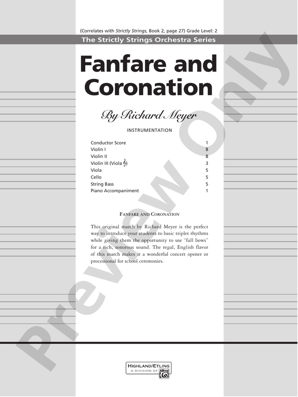 Fanfare and Coronation