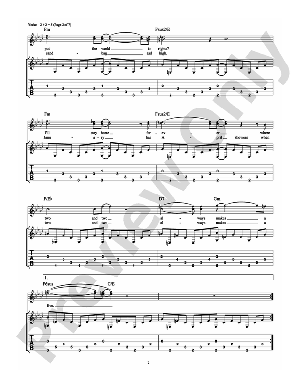 新品未使用　RADIOHEAD ギタースコア 2 冊セット 2 + 2 = 5: Guitar TAB: Radiohead - Digital Sheet Music Download