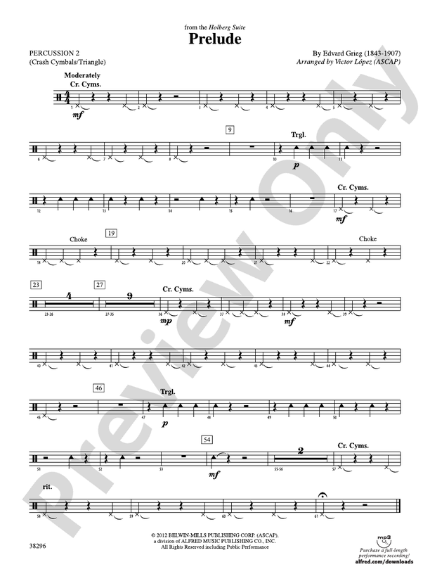 Prelude (from the Holberg Suite): 2nd Percussion
