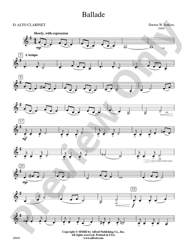 Ballade Eflat Alto Eflat Alto Part Digital