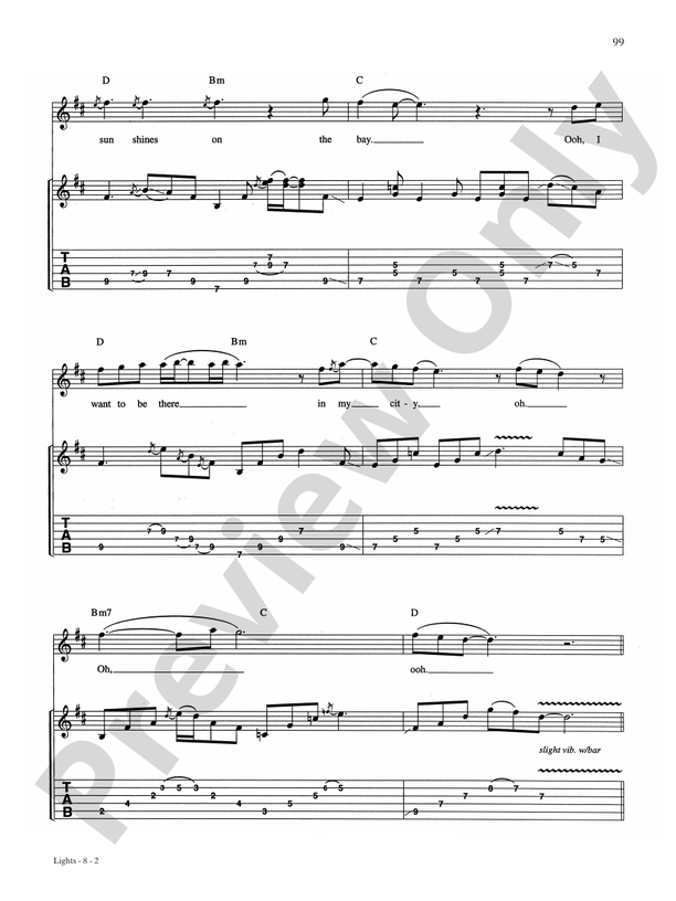 Lights Guitar Journey Digital Sheet Music Download
