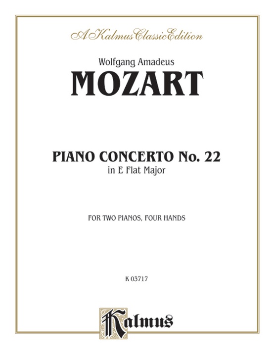 Piano Concerto No. 22 in E-flat, K. 482