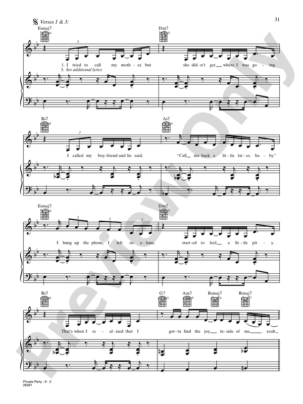 Private Party: Piano/Vocal/Chords: India Arie - Digital Sheet Music ...