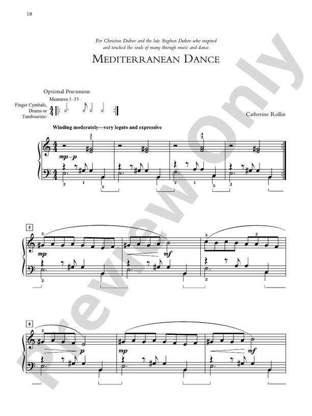 Mediterranean Dance - Piano Solo