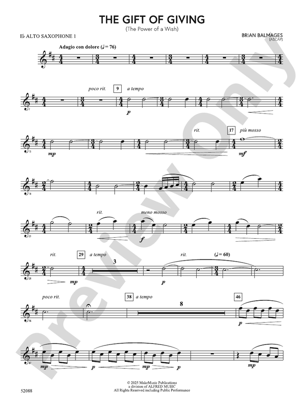 The Gift of Giving: E-flat Alto Saxophone