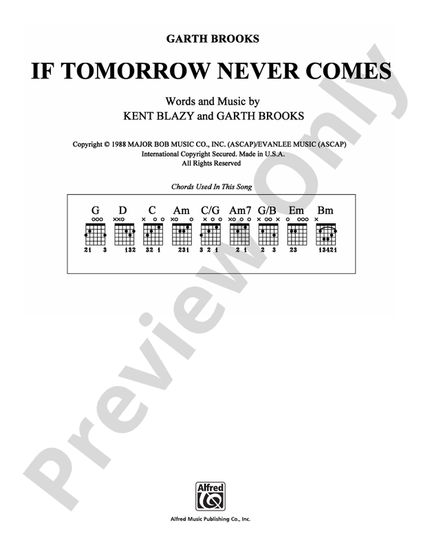 If Tomorrow Never Comes: Strum and Sing: Garth Brooks - Digital Sheet ...