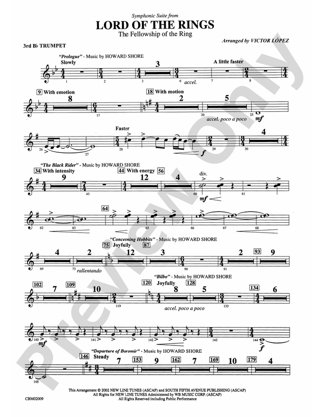 The Lord of the Rings The Fellowship of the Ring, Symphonic Suite from