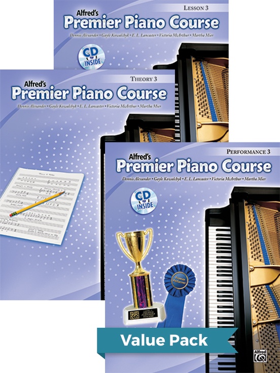 Premier Piano Course, Lesson, Theory & Performance 3 2012 (Value Pack)