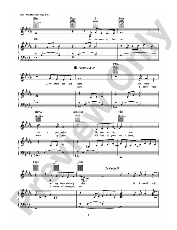 One More Time: Piano/Vocal/Chords: Laura Pausini - Digital Sheet