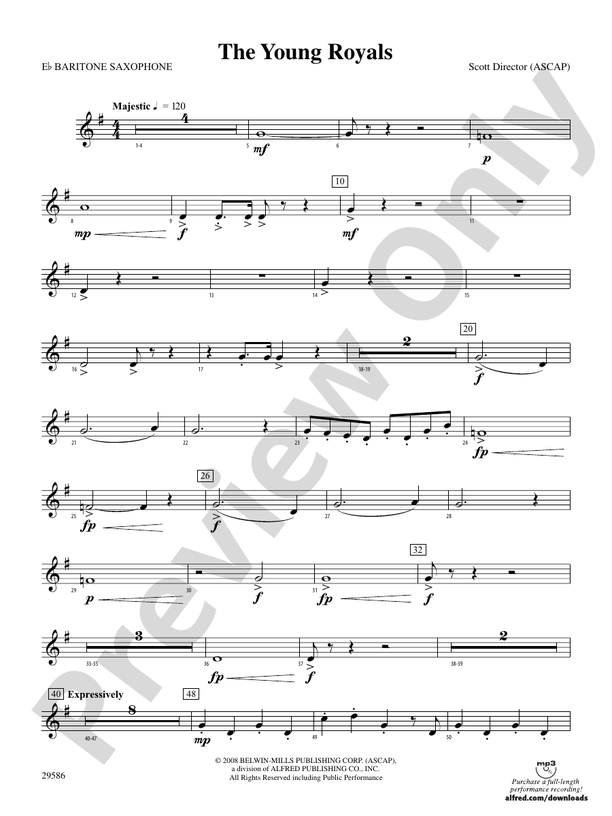 The Young Royals Eflat Baritone Saxophone Eflat Baritone Saxophone