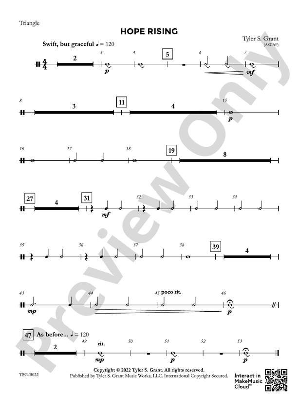 Hope Rising Triangle Triangle Part Digital Sheet Music Download
